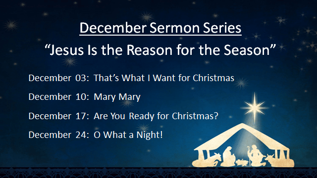 December 2017 sermon series