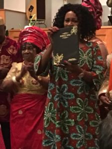 Dr. Patterson presented with an Igbo Bible