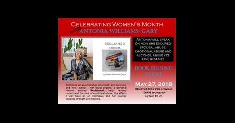 Antonia Williams-Gray Book Signing May 27, 2018