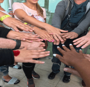 These hands are of Cuban asylum seekers that Dr. Patterson met at the border. We can’t show their faces due to security reasons.
